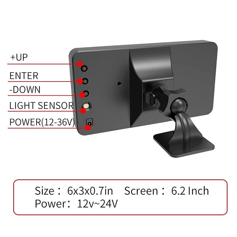 Kingneed Truck GPS Speedometer 6.2 inch Extend Digital Display Vehicle Odometer Trip Meter Course Overspeed Alarm MPH/KMH - Image 2